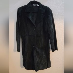 Womens Black Leather coat